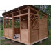 Беседка дачная 3х3 - 3х6 "Стильная" в городской округ Шаховская с односкатной крышей